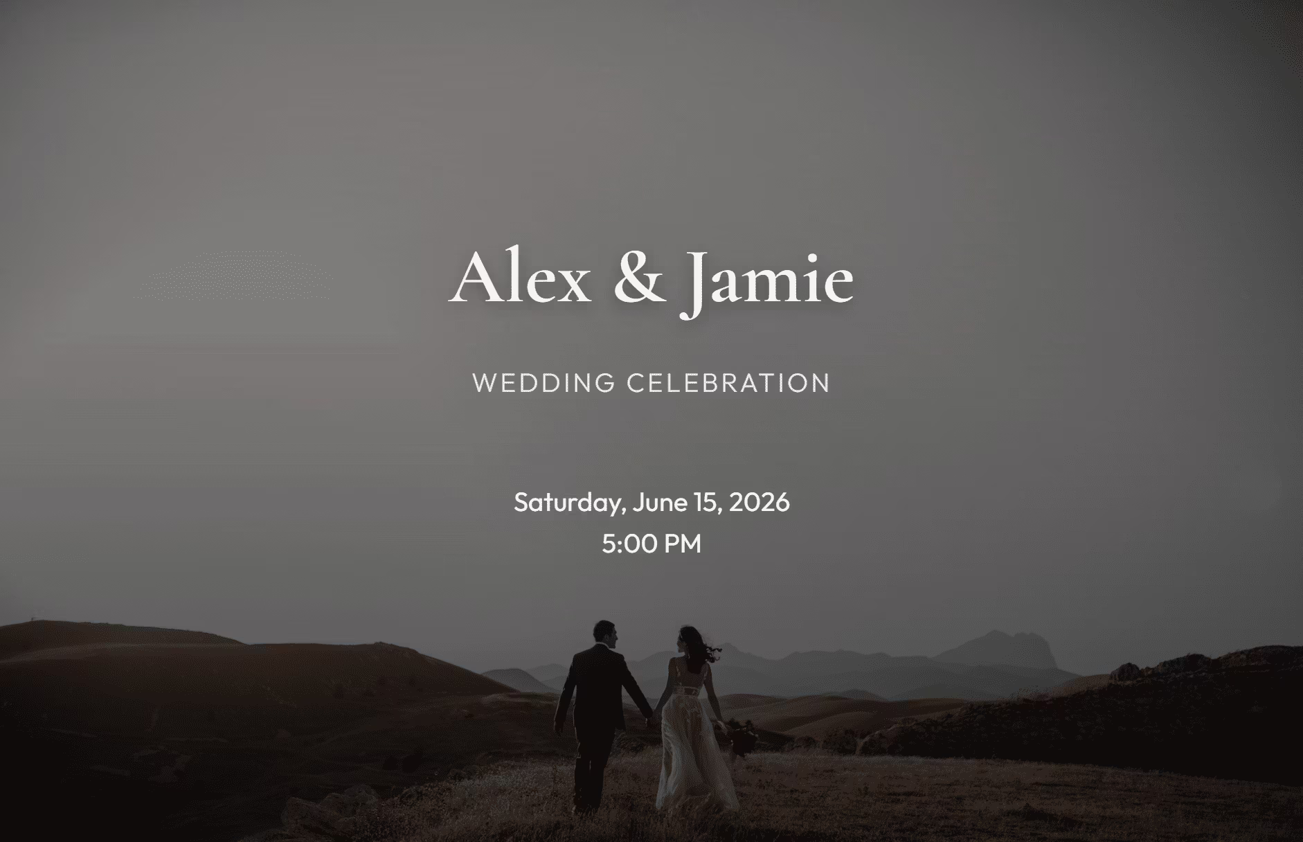 Digital invitation preview